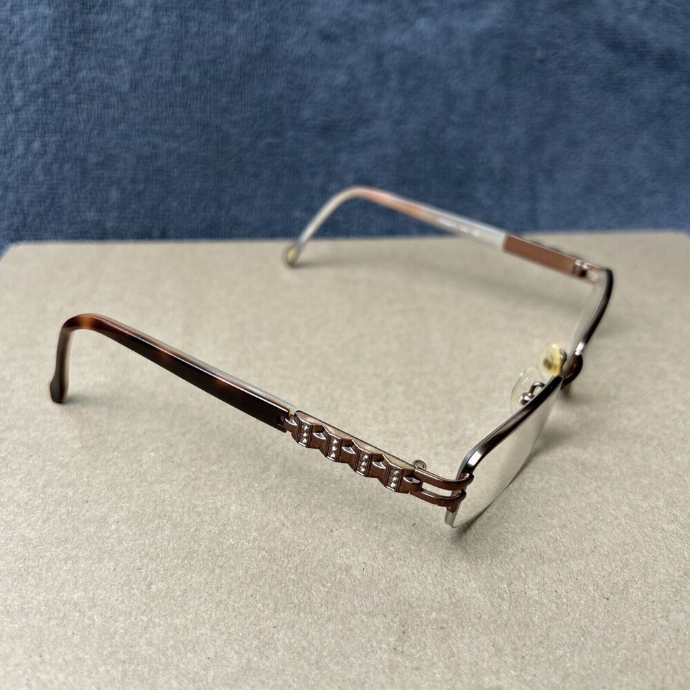 Fossil Eyeglasses Frames Tiffany RV8 51-17-135 Brown Half Rim.     G63